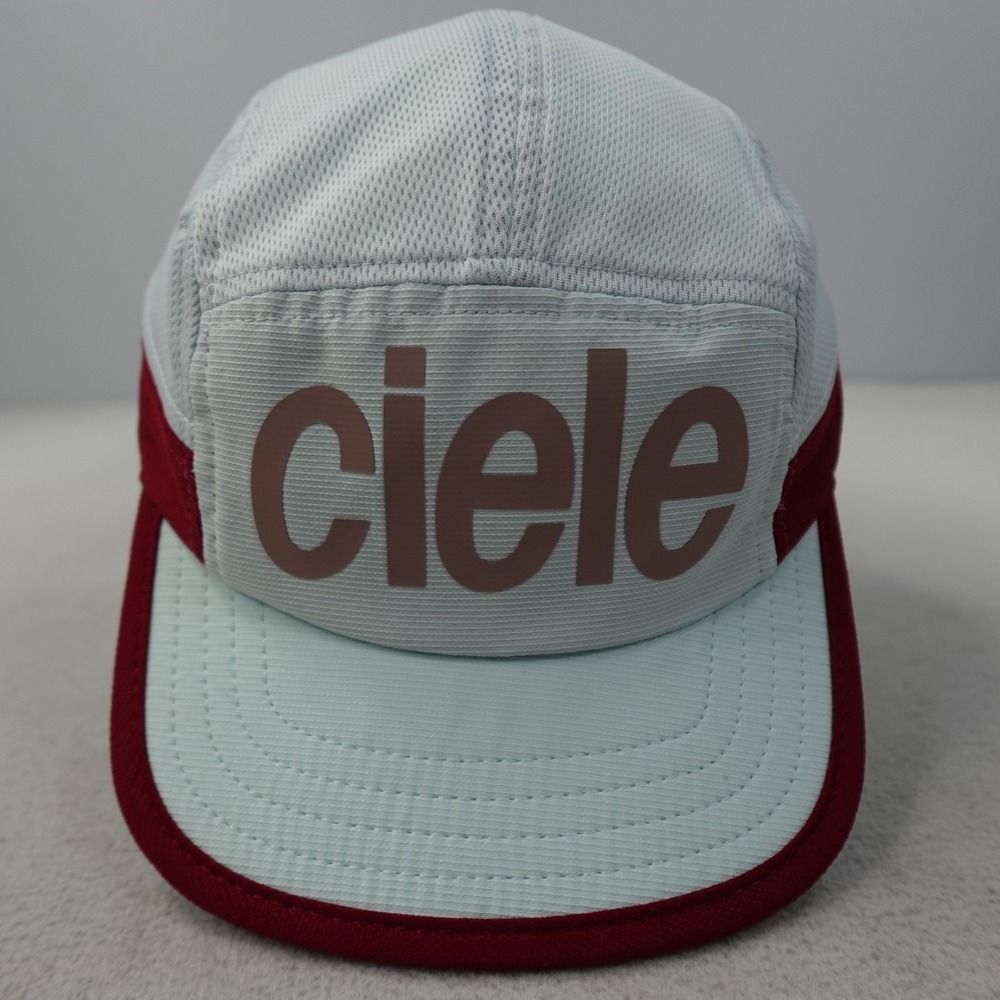 Ciele Athletics GOCap Hat Light Mint Burgundy COOLwick Adjustable Running Cap